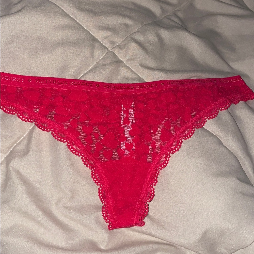 Victoria's Secret Red Lace Trim Panties